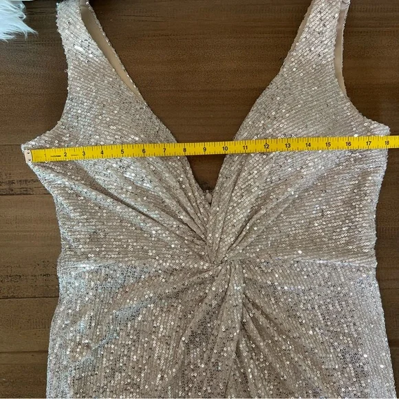 Ieena Mac Duggal Sequin Twist Cocktail Minidress 12 - Picture 9 of 11
